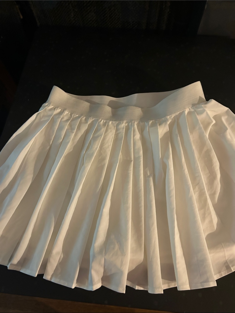 Very J White Pleated Circle Skirt